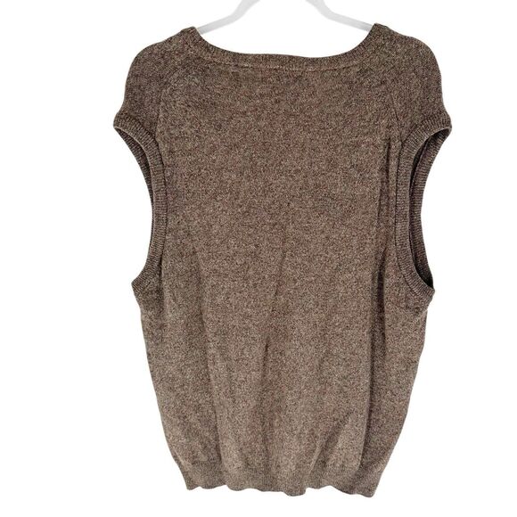 LL Bean Sweater Vest Mens XL Brown Lambswool Scotland Vintage Grandpa Academia - Picture 2 of 12